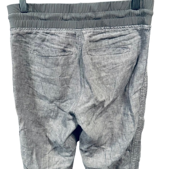Athleta Cabo Linen Jogger Pants In Osprey Gray 0 - Picture 7 of 8